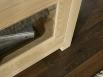 Meuble TV 2 portes Vitres Loann ralis en chne massif de style Contemporain Finition Chne Bross Naturel