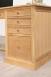 Bureau 5 tiroirs Victor ralis en Chne de style Louis Philippe Finition Chne Bross Naturel Patin