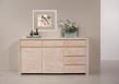 Buffet 2 portes 6 tiroirs Etienne, ralis en Chne de Ligne contemporaine Finition chne Bross Blanchi 