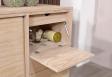 Buffet 2 portes coulissantes Hector, ralis en Chne de Ligne contemporaine Finition chne Bross 