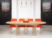 Table ovale 180x110 ralise en Chne Massif de style Louis XVI 2 allonges de 39 cm Ouverture du plateau synchronise 
