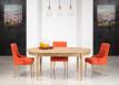 Table ovale 180x110 ralise en Chne Massif de style Louis XVI 2 allonges de 39 cm Ouverture du plateau synchronise 