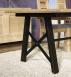 Table rectangulaire Loann ralise en Chne et Fer 190x100 avec 2 allonges de 45 cm