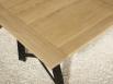 Table rectangulaire Loann ralise en Chne et Fer 190x100 avec 2 allonges de 45 cm