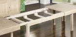 Table de repas Jean 200x100 réalisée en chêne Ligne Contemporaine avec ses 5 allonges Total Longueur 5 mètres Finition Chêne Brossé
