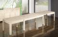 Table de repas Jean 200x100 réalisée en chêne Ligne Contemporaine avec ses 5 allonges Total Longueur 5 mètres Finition Chêne Brossé