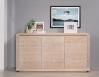Buffet 3 portes Mathis ralis en Chne de style Contemporain Finition Chne Bross Blanchi