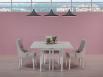 Table carre  volets Grgoire 120x120 ralise en chne massif de style Louis Philippe 10 allonges de 40 cm 