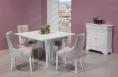 Table carre  volets Grgoire 120x120 ralise en chne massif de style Louis Philippe 10 allonges de 40 cm 