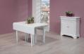 Table carre  volets Grgoire 120x120 ralise en chne massif de style Louis Philippe 10 allonges de 40 cm 