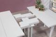 Table carre  volets Grgoire 120x120 ralise en chne massif de style Louis Philippe 10 allonges de 40 cm 
