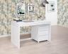 Bureau Contemporain en chne accompagn de son caisson de 3 tiroirs sur roulettes