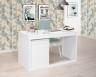 Bureau Contemporain en chne accompagn de son caisson de 3 tiroirs sur roulettes