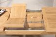 Table Rectangulaire Loc ralise en Chne Massif 180*100 + 2 allonges de 40 cm Finition Chne Bross