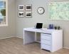 Bureau Contemporain en chne accompagn de son caisson de 3 tiroirs sur roulettes