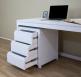 Bureau Contemporain en chne accompagn de son caisson de 3 tiroirs sur roulettes