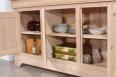 Buffet 4 portes Gael ralis en Chne Massif de style Louis Philippe Finition Chne Bross Blanchi 