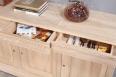 Buffet 4 portes Gael ralis en Chne Massif de style Louis Philippe Finition Chne Bross Blanchi 