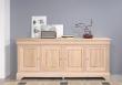 Buffet 4 portes Gael ralis en Chne Massif de style Louis Philippe Finition Chne Bross Blanchi 