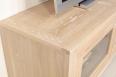 Meuble TV 2 portes Vitres Loann ralis en chne massif de style Contemporain 