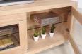 Meuble TV 2 portes Vitres Loann ralis en chne massif de style Contemporain 
