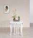 Table ronde  volets diamtre 120 ralise en Chne massif de style Louis Philippe 10 allonges de 40 cm (24 personnes) Finition Chne Bross Ivoire 