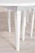 Table ronde  volets diamtre 120 ralise en Chne massif de style Louis Philippe 10 allonges de 40 cm (24 personnes) Finition Chne Bross Ivoire 