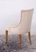 Chaise de séjour Capitonnée, 4 pieds en Chêne Massif Tissu beige Valdouro