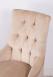 Chaise de séjour Capitonnée, 4 pieds en Chêne Massif Tissu beige Valdouro