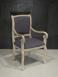 Fauteuil Crosse de style Louis Philippe en chne massif Finition Chne Bross