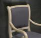 Fauteuil Crosse de style Louis Philippe en chne massif Finition Chne Bross