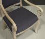 Fauteuil Crosse de style Louis Philippe en chne massif Finition Chne Bross