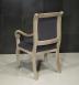Fauteuil Crosse de style Louis Philippe en chne massif Finition Chne Bross