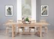 Table de ferme rectangulaire Axel ralise en Chne massif 200x100 + 2 allonges de 45 cm Finition Chne Bross