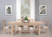 Table de ferme rectangulaire Axel ralise en Chne massif 200x100 + 2 allonges de 45 cm Finition Chne Bross