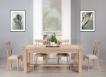 Table de ferme rectangulaire Axel ralise en Chne massif 200x100 + 2 allonges de 45 cm Finition Chne Bross