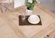 Table de ferme rectangulaire Axel ralise en Chne massif 200x100 + 2 allonges de 45 cm Finition Chne Bross