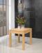 Table de repas 75x75 ralise en Chne massif de style Contemporain, plateau ouvert 150x75