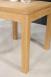Table de repas 75x75 ralise en Chne massif de style Contemporain, plateau ouvert 150x75