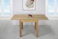 Table de repas 75x75 ralise en Chne massif de style Contemporain, plateau ouvert 150x75 SEULEMENT 1 DISPONIBLE