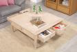Table basse carre Justin ralise en Chne de style Directoire avec Marqueterie