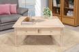 Table basse carre Justin ralise en Chne de style Directoire avec Marqueterie
