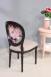 Chaise Simon ralise en Chne Massif de style Louis XVI Finition Chne Bross Noir 