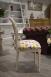 Chaise Romain ralise en Chne Massif de style Louis XVI Finition Chne Bross Blanchi Tissu orb primavera SEULEMENT 2 DISPONIBLE 