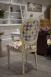 Chaise Romain ralise en Chne Massif de style Louis XVI Finition Chne Bross Blanchi Tissu orb primavera SEULEMENT 2 DISPONIBLE 