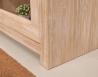 Meuble TV 2 portes vitres Loann ralis en chne massif de style Contemporain 