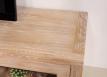 Meuble TV 2 portes vitres Loann ralis en chne massif de style Contemporain 