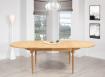 Table ovale 180x120 r�alis�e en Ch�ne Massif de style Louis XVI 2 allonges de 39 cm Ouverture du plateau synchronis�e  SEULEMENT 1 DISPONIBLE
