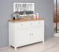 Buffet 2 portes Amandine ralise en Chne Massif de style campagnard Finition Bi-color