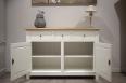 Buffet 2 portes Amandine ralise en Chne Massif de style campagnard Finition Bi-color